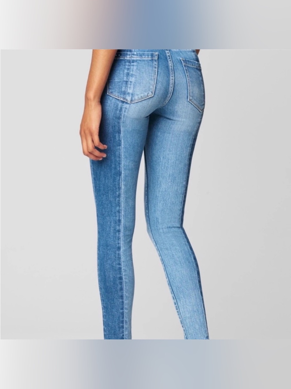 Blank NYC Split Hem The Bond Two Toned High Stretch Jeans Vintage EUC Size 26 - Picture 3 of 7
